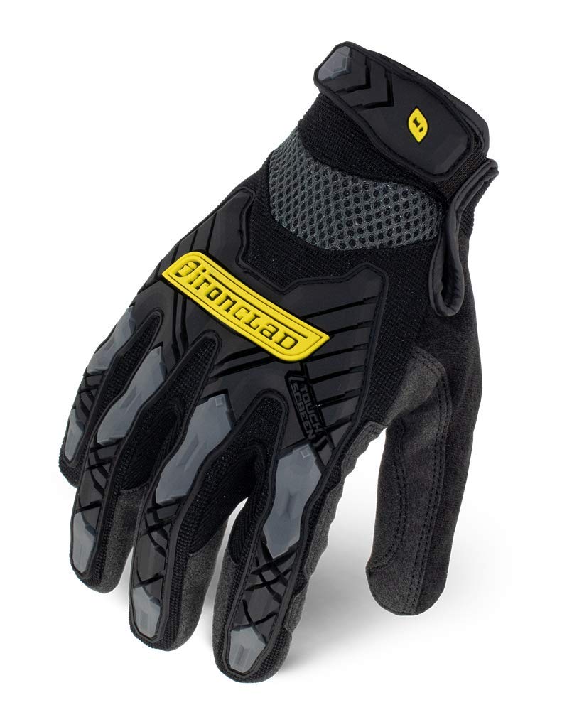 Ironclad X-Large Black Touchscreen Command Impact Work Gloves, Hand Safety, Anti-Vibration Reducing Pads, Sweat Management, Hook & Loop Closure - Image 1